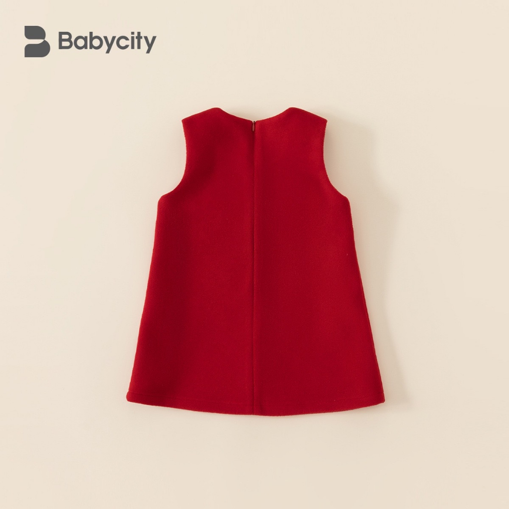 Váy dạ đỏ dáng chữ A cho bé gái Mbang DQ22191