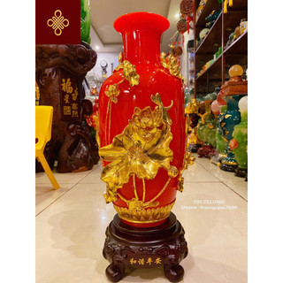 Lọ lục bình hoa sen phong thuỷ dáng cao các màu.
