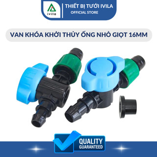 Van khóa khởi thủy ống nhỏ giọt kèm roong màu xanh chính hãng ZM, van khóa ống nhỏ giọt, nhựa POM cao cấp