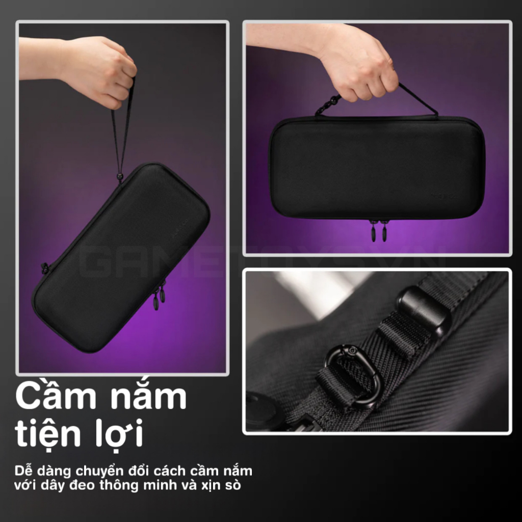 Bộ túi EDC chống sốc / chống nước xịn sò kèm dây đeo thương hiệu Skull & Co cho máy chơi game ASUS ROG Ally / OnexFly