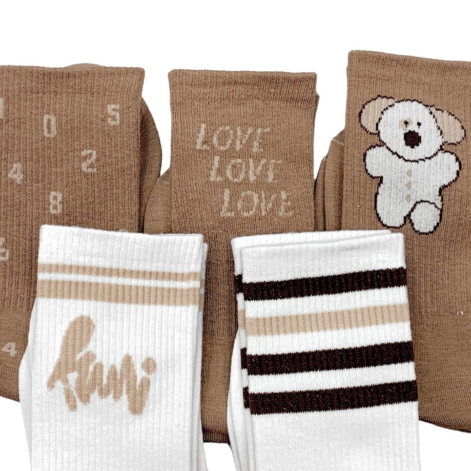Tất vớ cổ cao - Họa tiết dễ thương chất liệu cotton co giãn 4 chiều