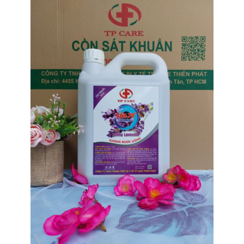 17_Sát khuẩn nhanh can 5Lit, còn 70 độ, có hương chanh sả, valender.. chọn hương