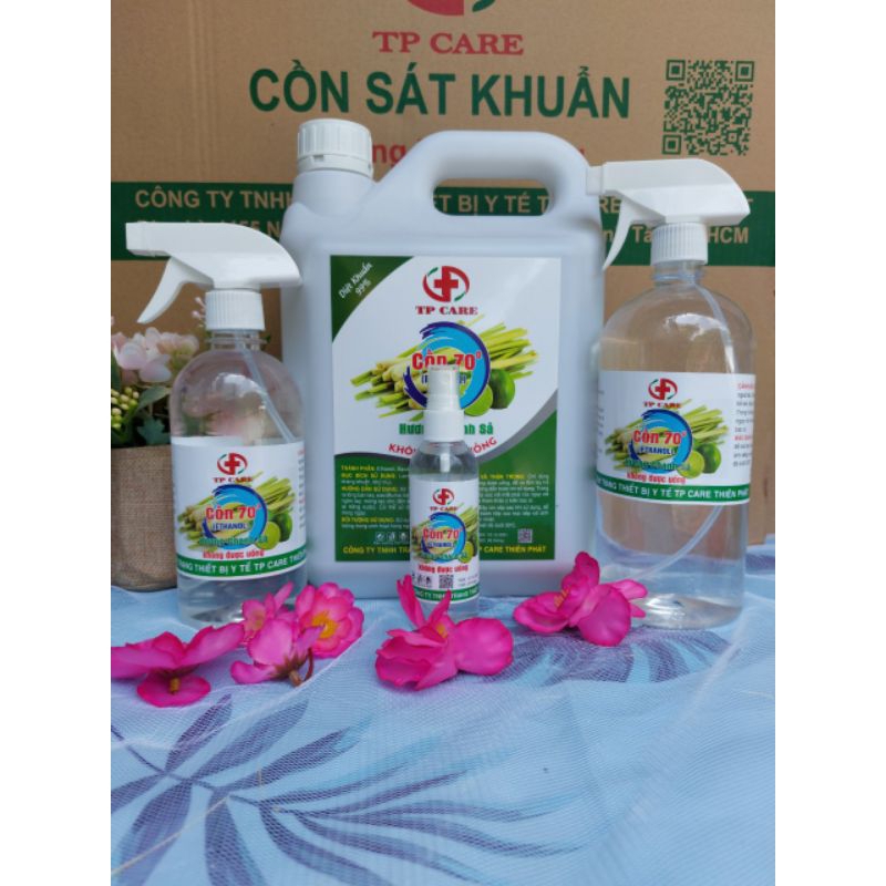17_Sát khuẩn nhanh can 5Lit, còn 70 độ, có hương chanh sả, valender.. chọn hương