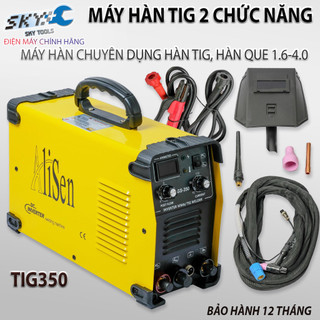 Máy hàn tig 2 chức năng alisen - tigs350- 200a, máy vừa hàn tig vừa hàn que, hàn kéo que 1.6 -4.0, bảo hành 12 tháng