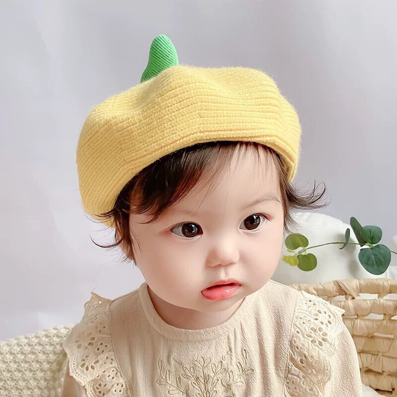 Mũ nón len tim nồi cho bé 6-36m cực xinh