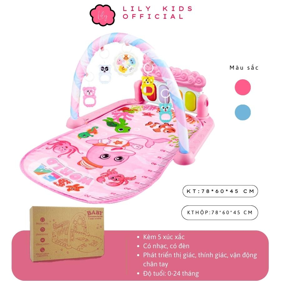 Thảm Nhạc Cho Bé Sơ Sinh Hình Cá Heo ( hàng loại 1)  Đồ Chơi Cho Trẻ Từ Sơ Sinh, Kích Thích Thị Giác Và Trí Não