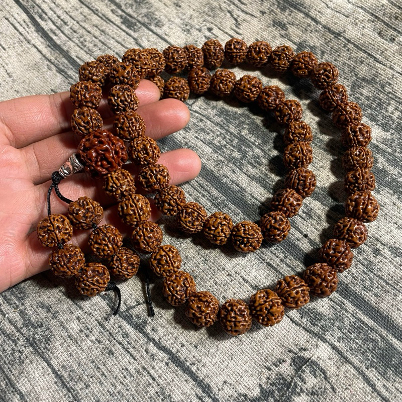 Chuỗi kim cang rudraksha dưỡng bơ 54-108 hạt 13-14ly