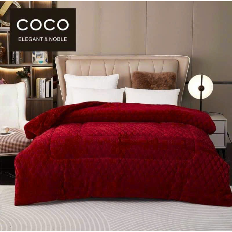 CHĂN LÔNG THỎ DIOR- COCO CHÍNH HÃNG - NHẬP KHẨU HÀNG CAO CẤP mẫu mới 2023 nặng 4kg