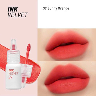Son peripera ink 39 sunny orange đỏ cam velvet lip tint mềm mượt