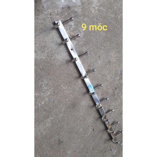 Móc treo quần áo gắn tường inox loại dày 7 móc,9 móc