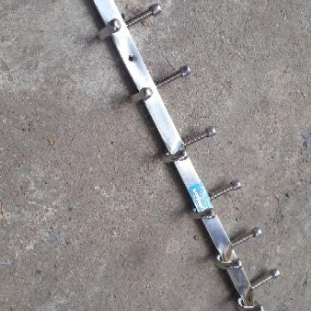 Móc treo quần áo gắn tường inox loại dày 7 móc,9 móc