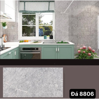 Tấm dán tường PVC vân đá đen/KT 60x30cm