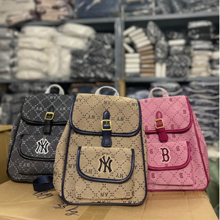 Balo Kid MLB Monogram Jacquard Backpack New York Yankees Full Tag Code