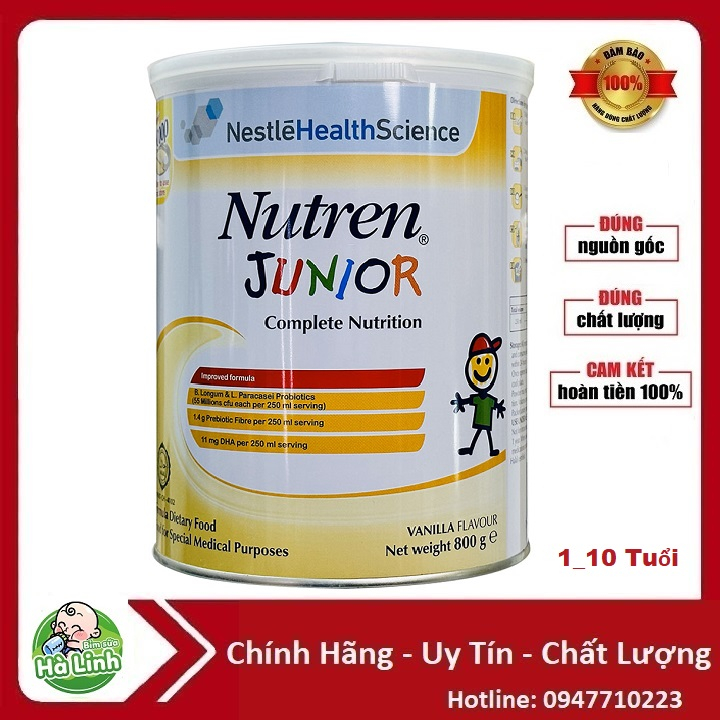 [CHÍNH HÃNG] Sữa Nutren Junior 800g mẫu mới (Date 2024)