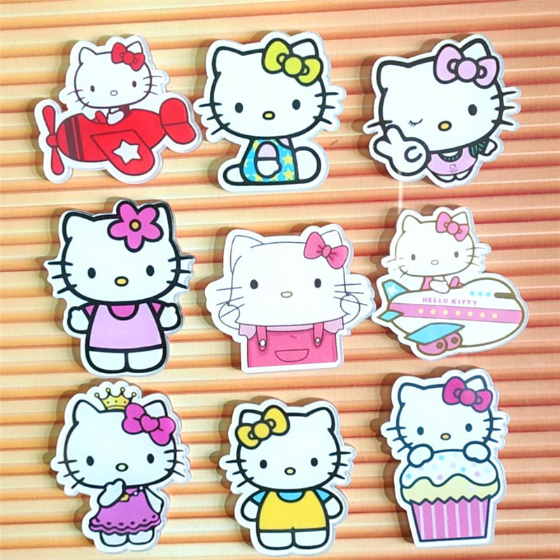 Huy Hiệu Hello Kitty Ghim Nhựa Anime Manga Cá Tính - Trâm Cài Balo Pin Cài Áo đồ 1k