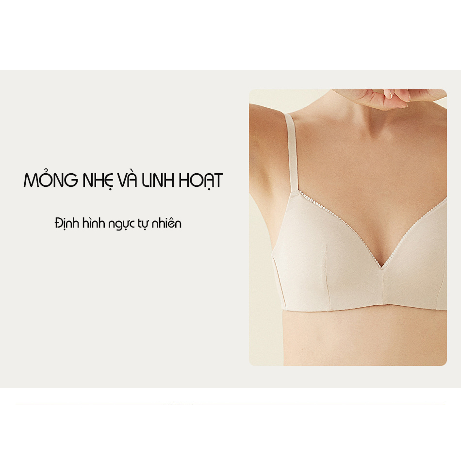 Áo Lót Nữ Không Gọng Đệm Mỏng Chất Modal Mềm Mại Thoáng Khí Cao Cấp B020