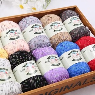Len Baby Line mềm mại đan móc Áo Cadigan, Khăn Choàng Cổ