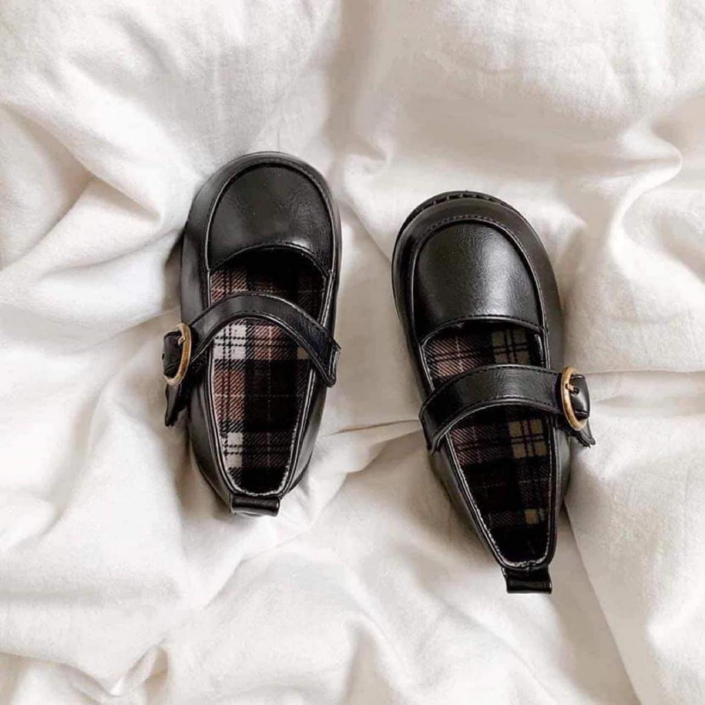 Giày da quai dán Hàn Quốc hãng Myshoes cho bé 13-15cm