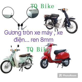 Gương xe điện vespa , xe máy cúp 81, cúp 82 ( 8ly)