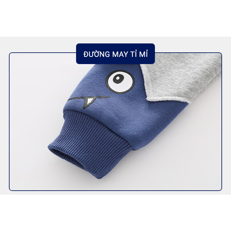 Áo nỉ dài tay cho bé WELLKIDS họa tiết đáng yêu thu đông 2023