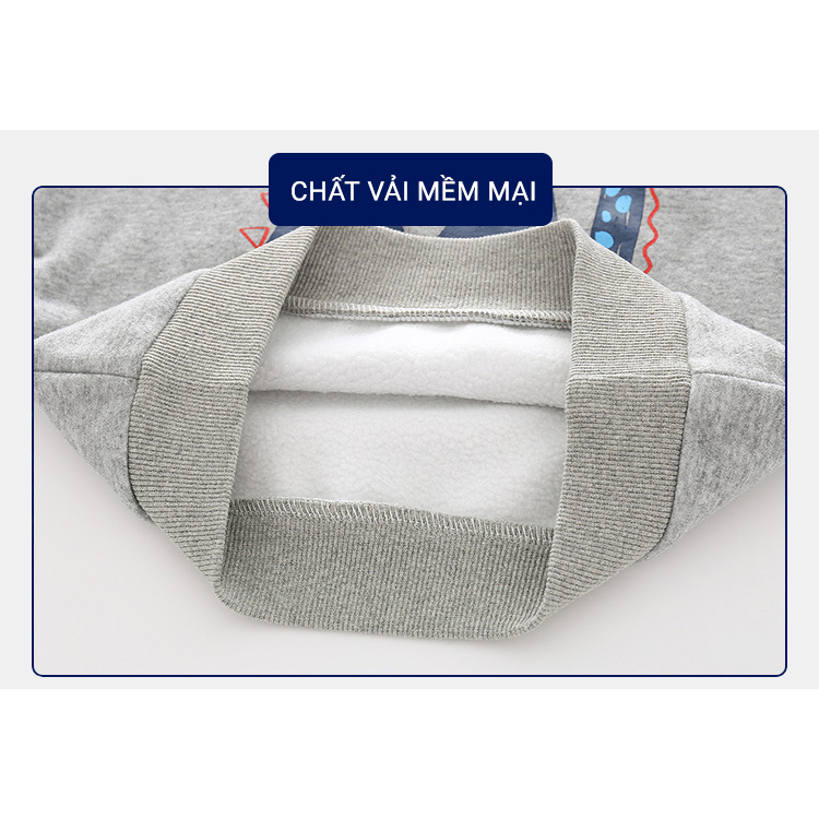 Áo nỉ dài tay cho bé WELLKIDS họa tiết đáng yêu thu đông 2023