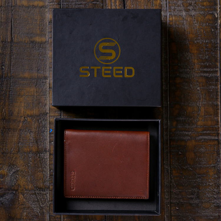 Combo Ví Và Nịt Nam,Unisex Da Bò Thật Cao Cấp - Thương Hiệu Steed