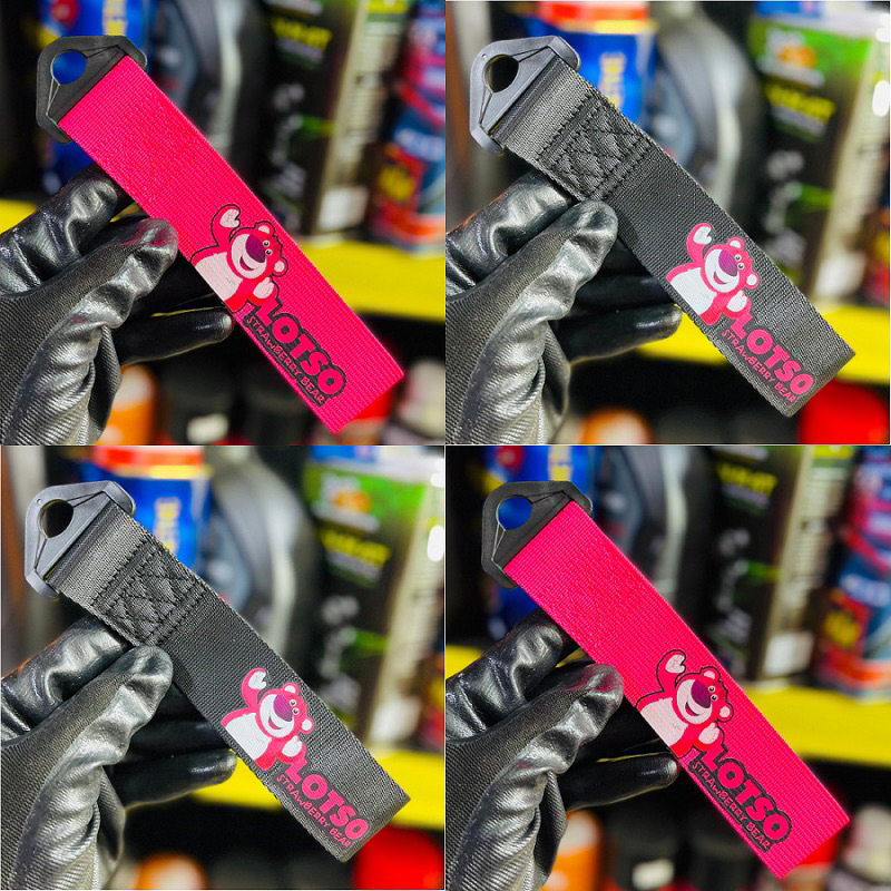 Móc cảng, móc khoá trang trí Xe Máy Xe Oto Xe Điện GẤU DÂU LOTSO