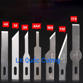 Lưỡi dao đục ic số 1/ 3/ 4/ 4A/ 11-12/ 16/ 17/ 18 (giá bán 1 hộp 10 lưỡi)