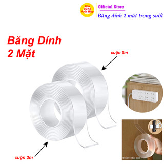 Băng dính 2 mặt trong suốt siêu dính đa năng combo dán tường dính dán mọi đồ vật - GDAH