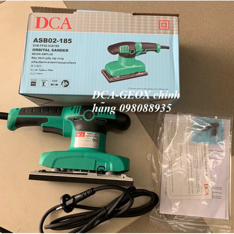 93x185mm Máy chà nhám rung DCA ASB02-185 - giáp chữ nhật