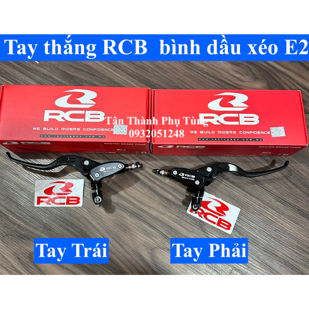 Tay thắng RCB E2 bình dầu xéo 14mm : tay trái, tay phải chính hãng