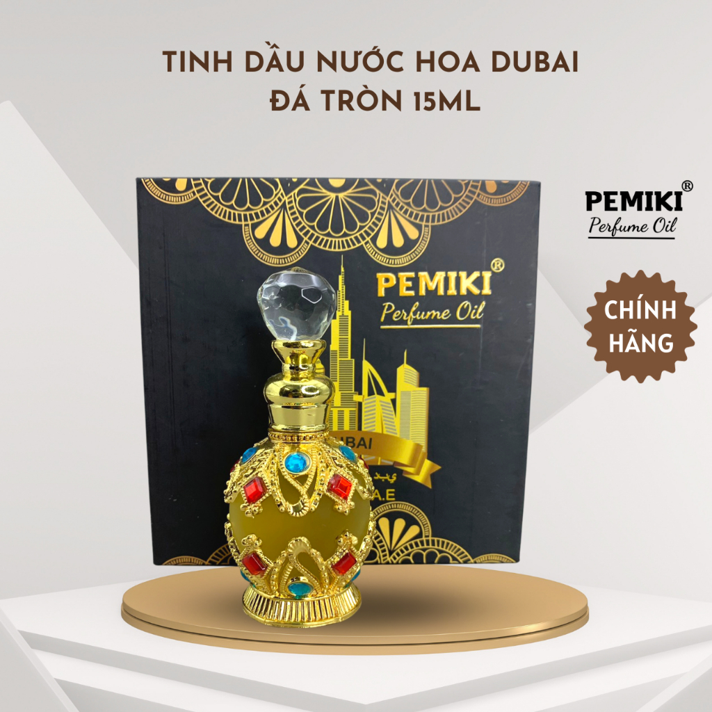 Tinh Dầu Nước Hoa Dubai Mẫu Chai Đá Tròn 15ml - PeMiKiStore - Thơm Lâu 24h