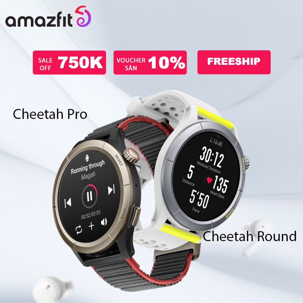 Đồng hồ thông minh Amazfit Cheetah Pro 47mm GPS 2 băng tần