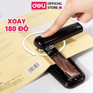 Dập ghim, ghim bấm xoay chiều 3 chiều 25 trang Deli cao cấp sử dụng học sinh, văn phòng