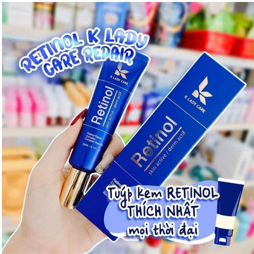 Retinol, Kem dưỡng retinol K Lady Care 30ml Hàn Quốc dưỡng trắng da mặt căng bóng, giảm nếp nhăn, thâm, nám | BigBuy360 - bigbuy360.vn