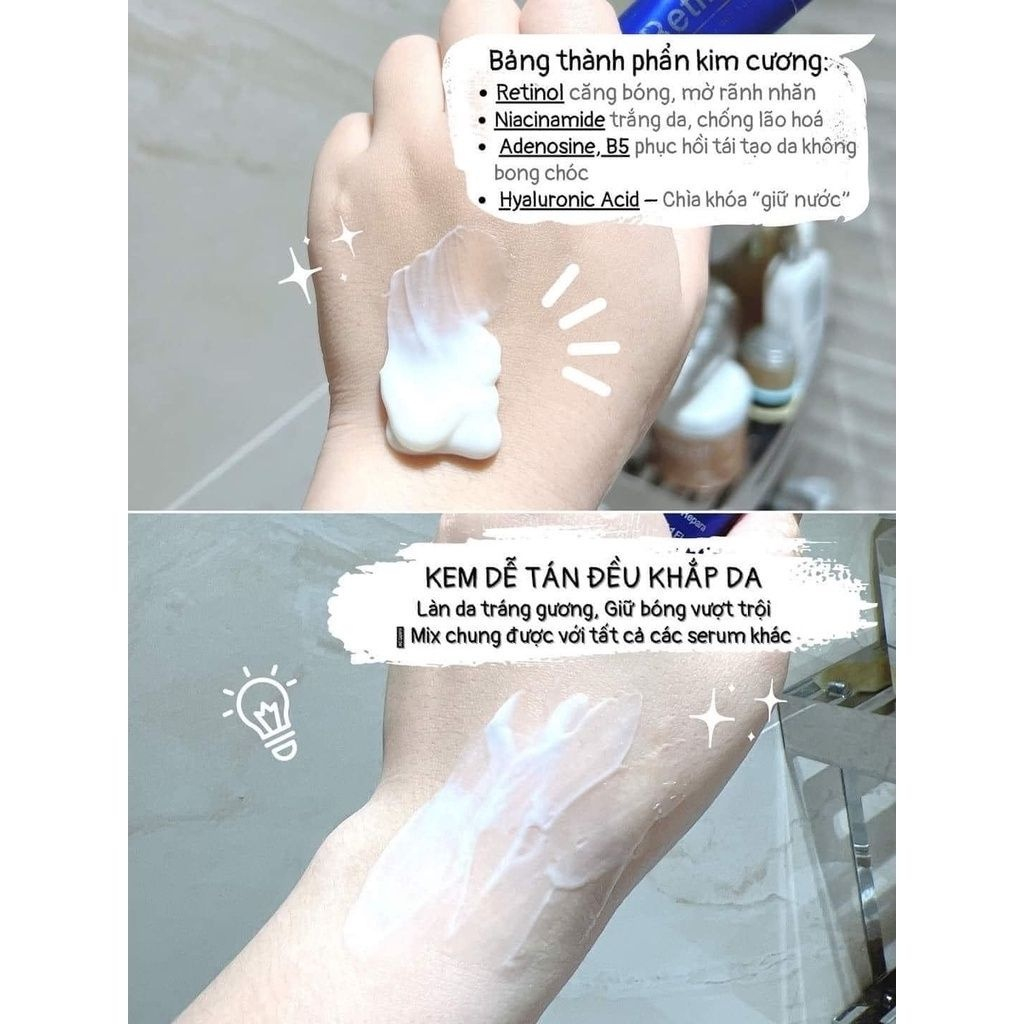 Retinol, Kem dưỡng retinol K Lady Care 30ml Hàn Quốc dưỡng trắng da mặt căng bóng, giảm nếp nhăn, thâm, nám | BigBuy360 - bigbuy360.vn