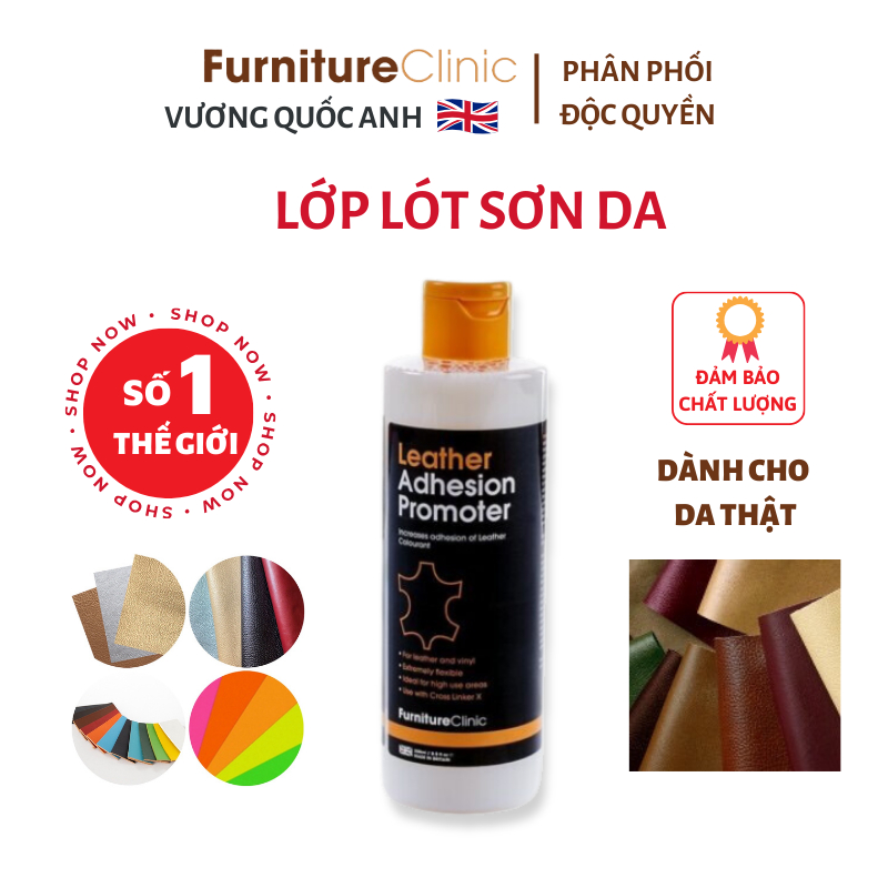 Lớp lót sơn da hãng Furniture Clinic Vương Quốc Anh - Adhesion Promoter giúp màu sơn bám chặt vào bề mặt