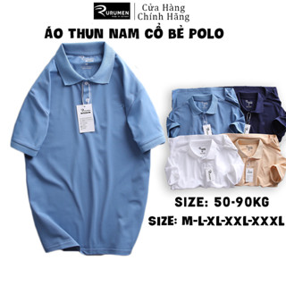  Áo Thun Polo Nam Ruruem - Áo Thun Nam Cổ Bẻ Thêu Logo Trước Ngực Vải Bền Đẹp Big Size 
