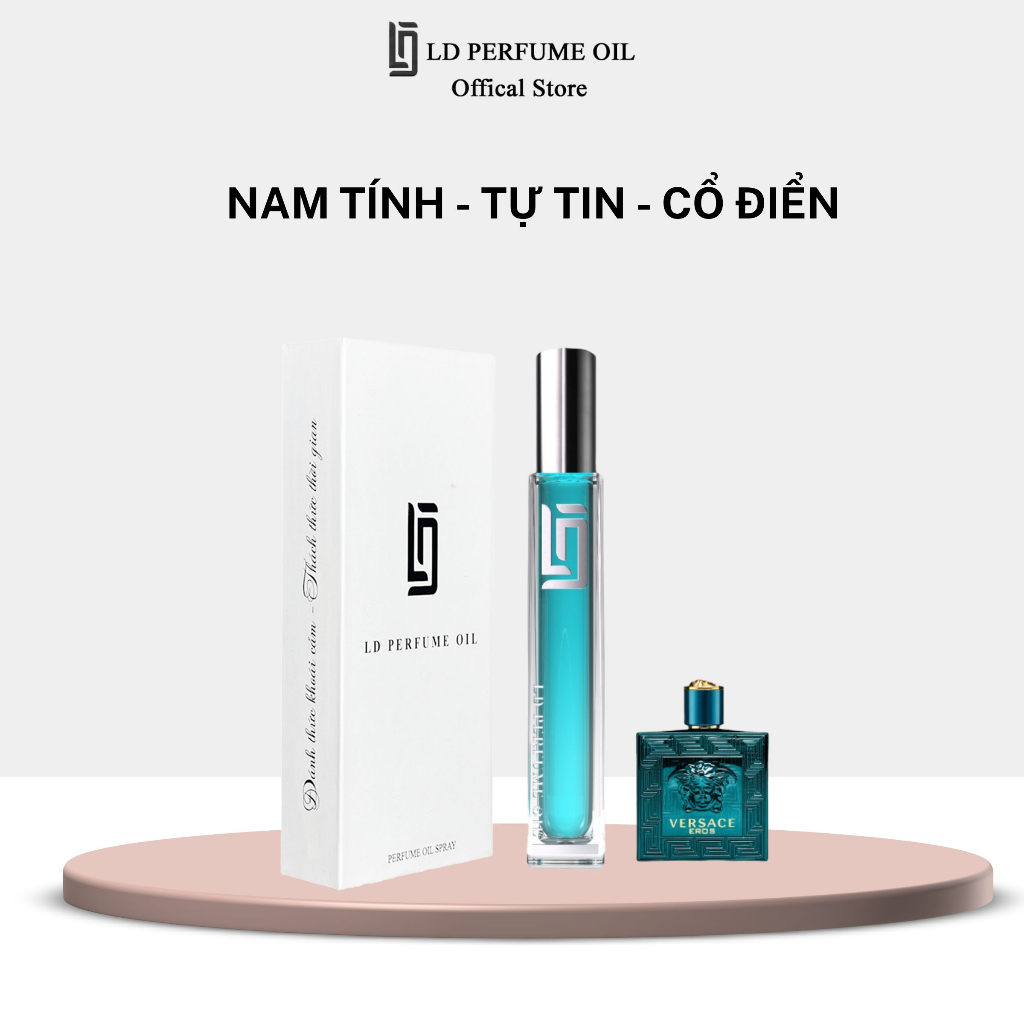 Nước Hoa Nam Tính LD11 Hương Versace Eros, Tinh Dầu Thơm Nam Chai Chiết 12ml