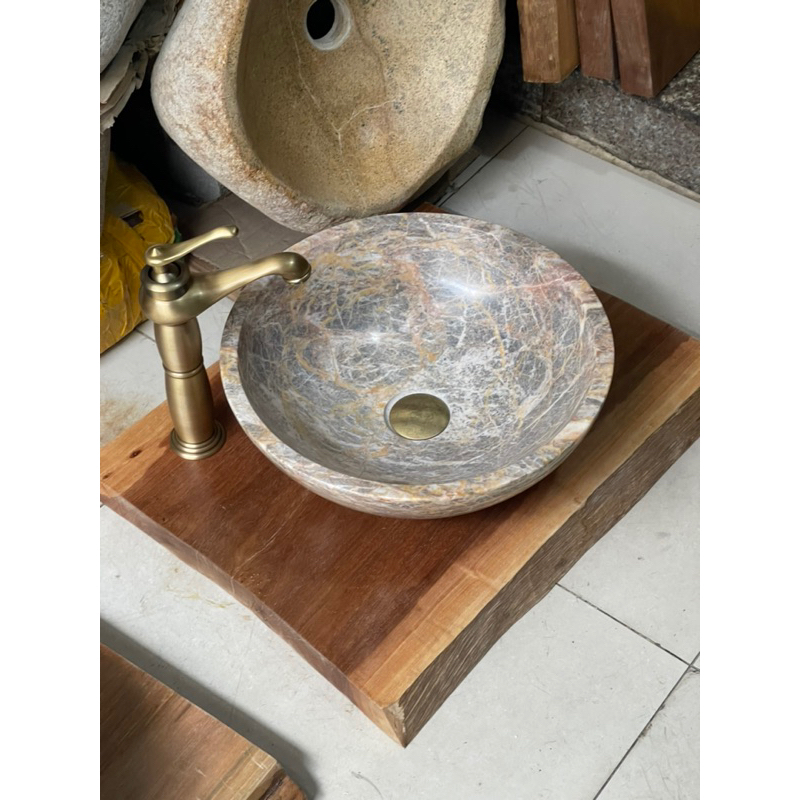 Lavabo đá size 36 cm x cao 10 cm( chỉ lavabo đá)