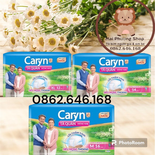 Tã quần người già caryn gói lớn size m16/l14/xl12