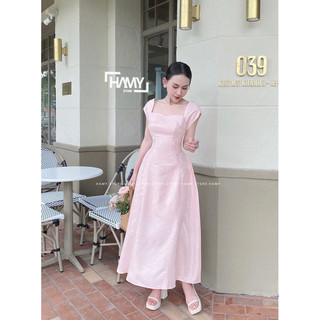Đầm Cổ Tim Xoè Dài