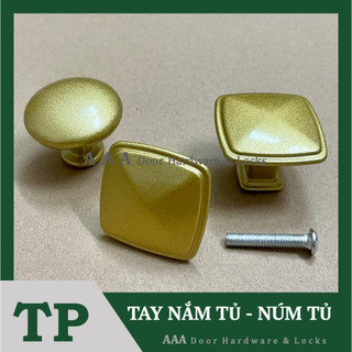 Tay nắm ngăn kéo tủ, núm nắm cửa tủ màu vàng