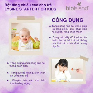 Bột Bioisland LYSINE Starter For Kids 150g