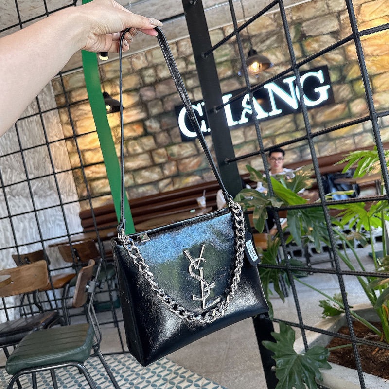 MT426 Túi kẹp nách Y.S.L dáng vuông size 21cm