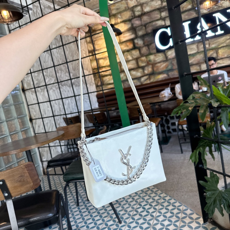 MT426 Túi kẹp nách Y.S.L dáng vuông size 21cm