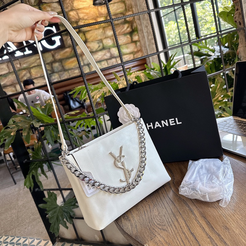 MT426 Túi kẹp nách Y.S.L dáng vuông size 21cm