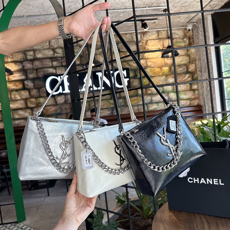 MT426 Túi kẹp nách Y.S.L dáng vuông size 21cm