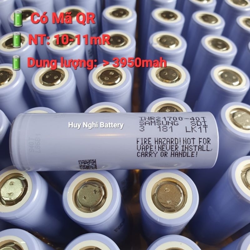Pin 21700 SamSung 40T  Hàng Tháo Thiết Bị , Dòng Xả 35A, Chuyên Xả Cao