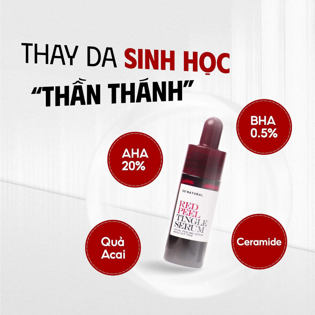 Tẩy tế bào, tinh chất RED PEEL TINGLE SERUM loại bỏ da chết, làm sạch lỗ chân lông giúp da tươi sáng, giảm mụn, se khít